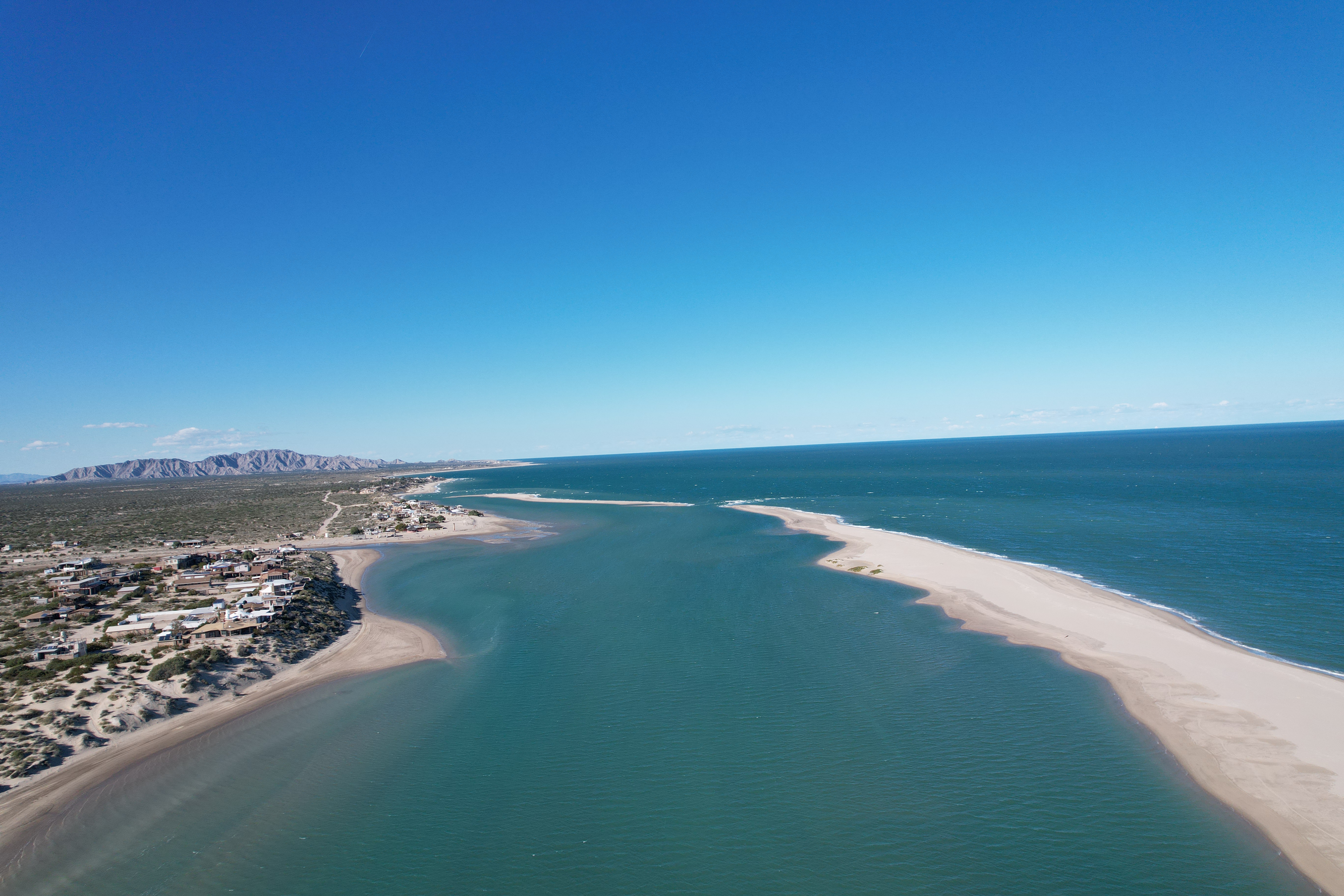 Aerial perspective of oceanfront land near Percebu Lagoon